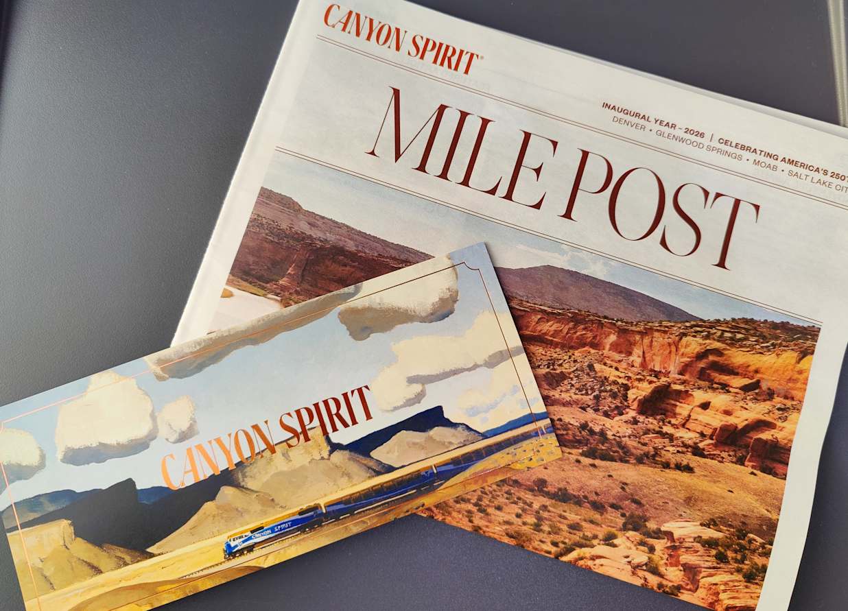Mile Post and Canyon Spirit ticket on Canyon Spirit